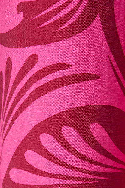 Sherene Pant in Pink with Wine Print