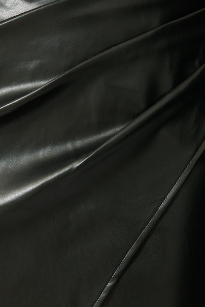 Ascend Leatherette Skirt in Black