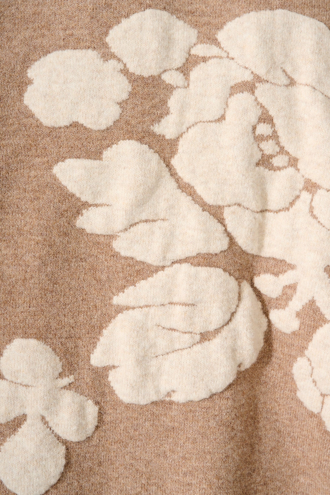 Pixie Knit Cardigan in Brown Floral Wool Blend