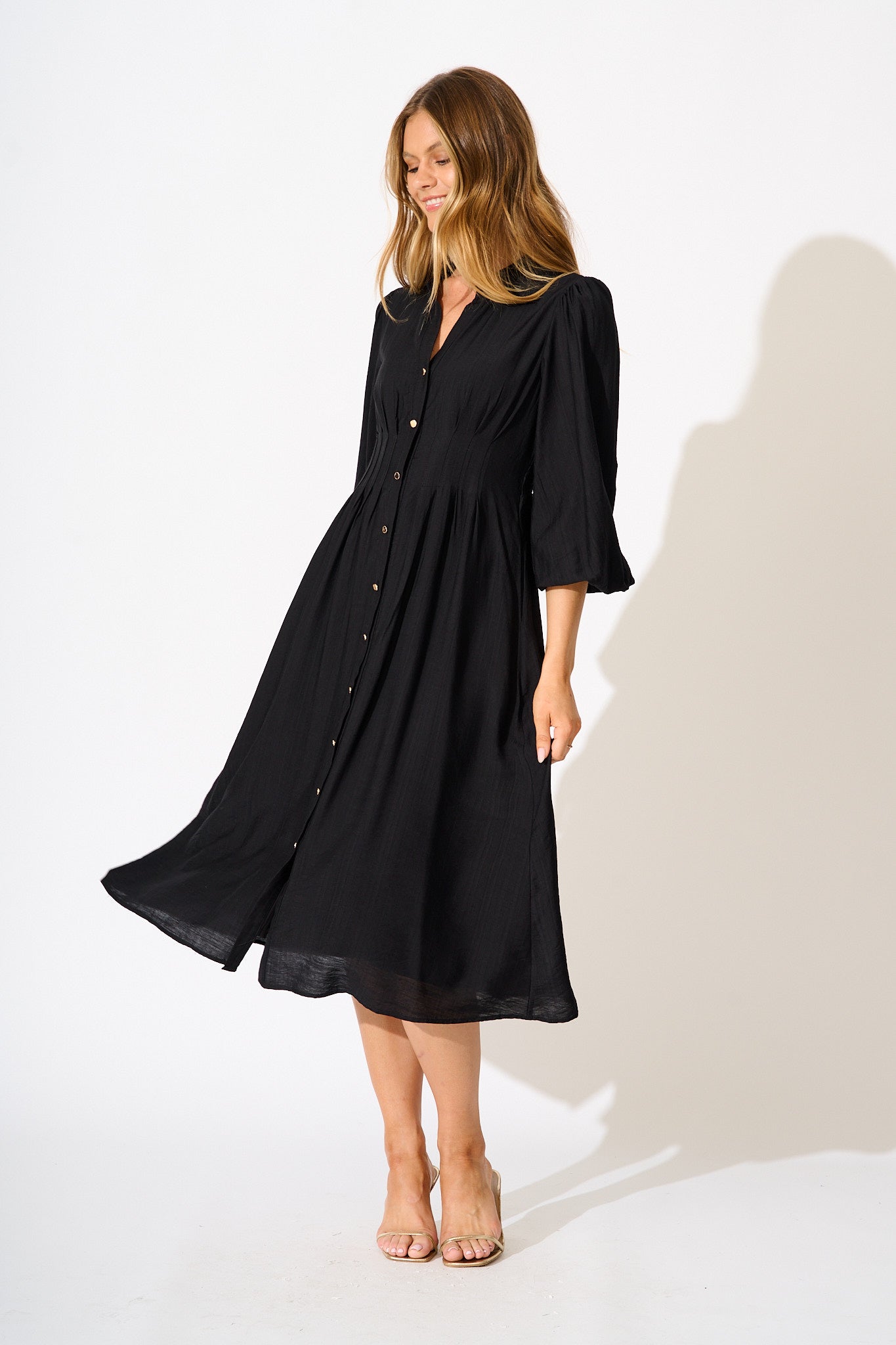 Casablanca Midi Dress in Black