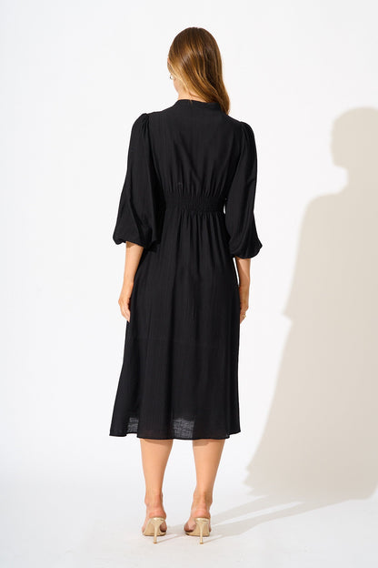 Casablanca Midi Dress in Black