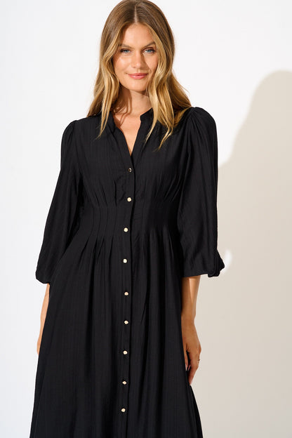 Casablanca Midi Dress in Black