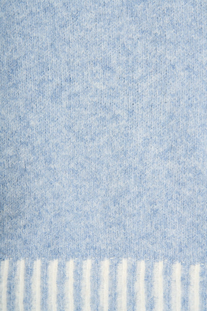 Maggie Knit in Pale Blue Marle Wool Blend