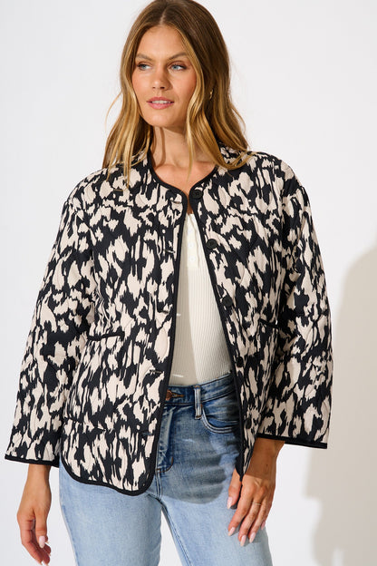 Tavana Jacket in Black and White Print