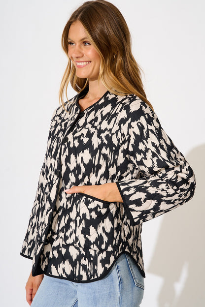 Tavana Jacket in Black and White Print