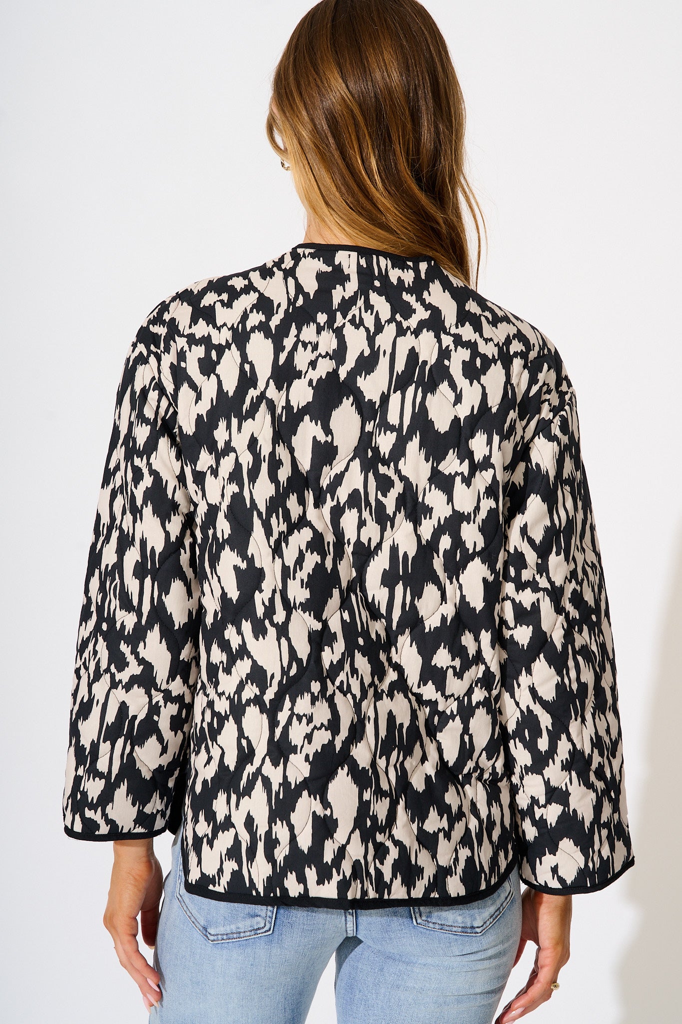 Tavana Jacket in Black and White Print