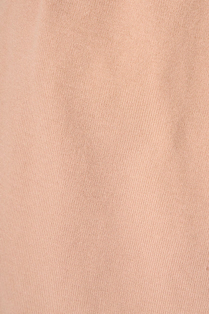 The Contrast Cameo Knit Cardigan in Beige