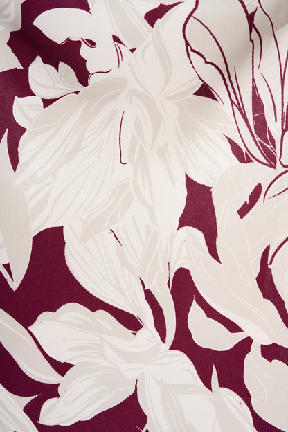 Petal Maxi Dress in Plum and White Floral