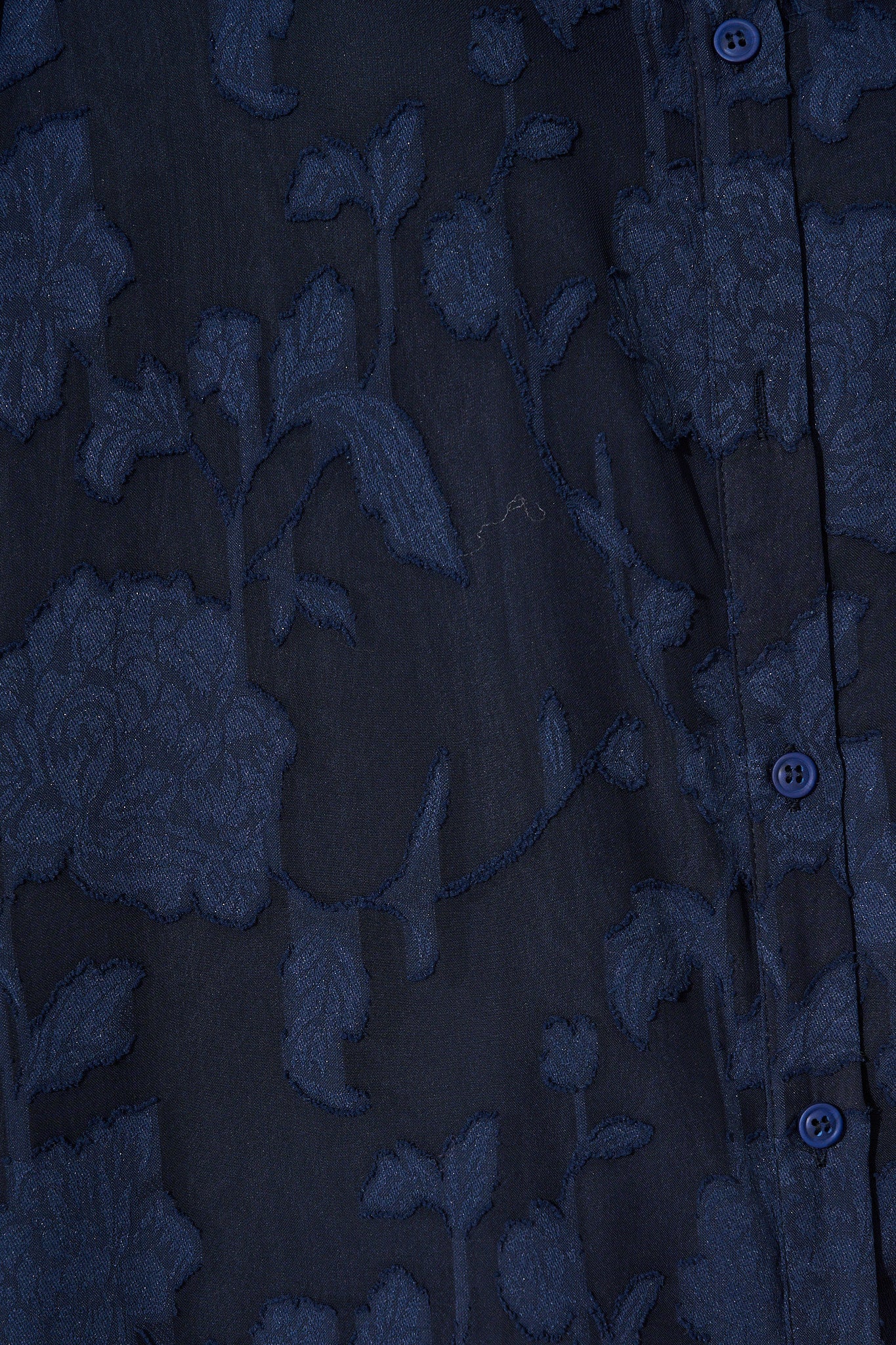 Celestial Shirt in Navy Floral Burnout Chiffon