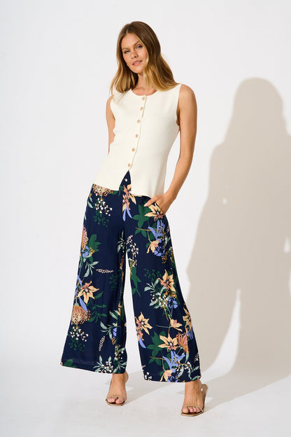 Ellery Pant in Navy Floral