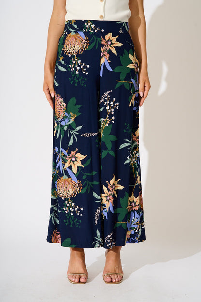 Ellery Pant in Navy Floral