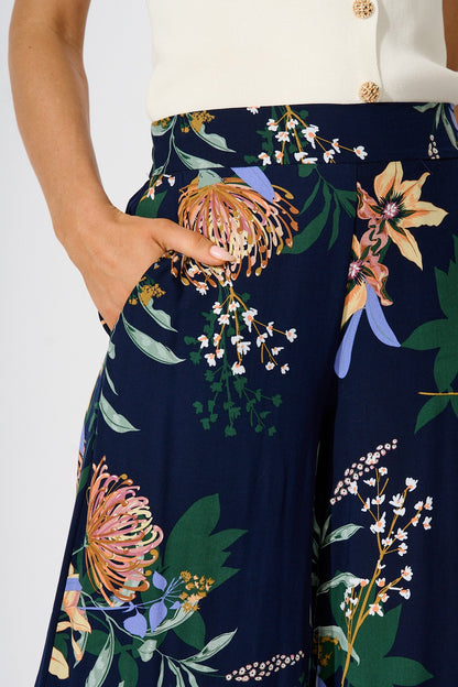 Ellery Pant in Navy Floral