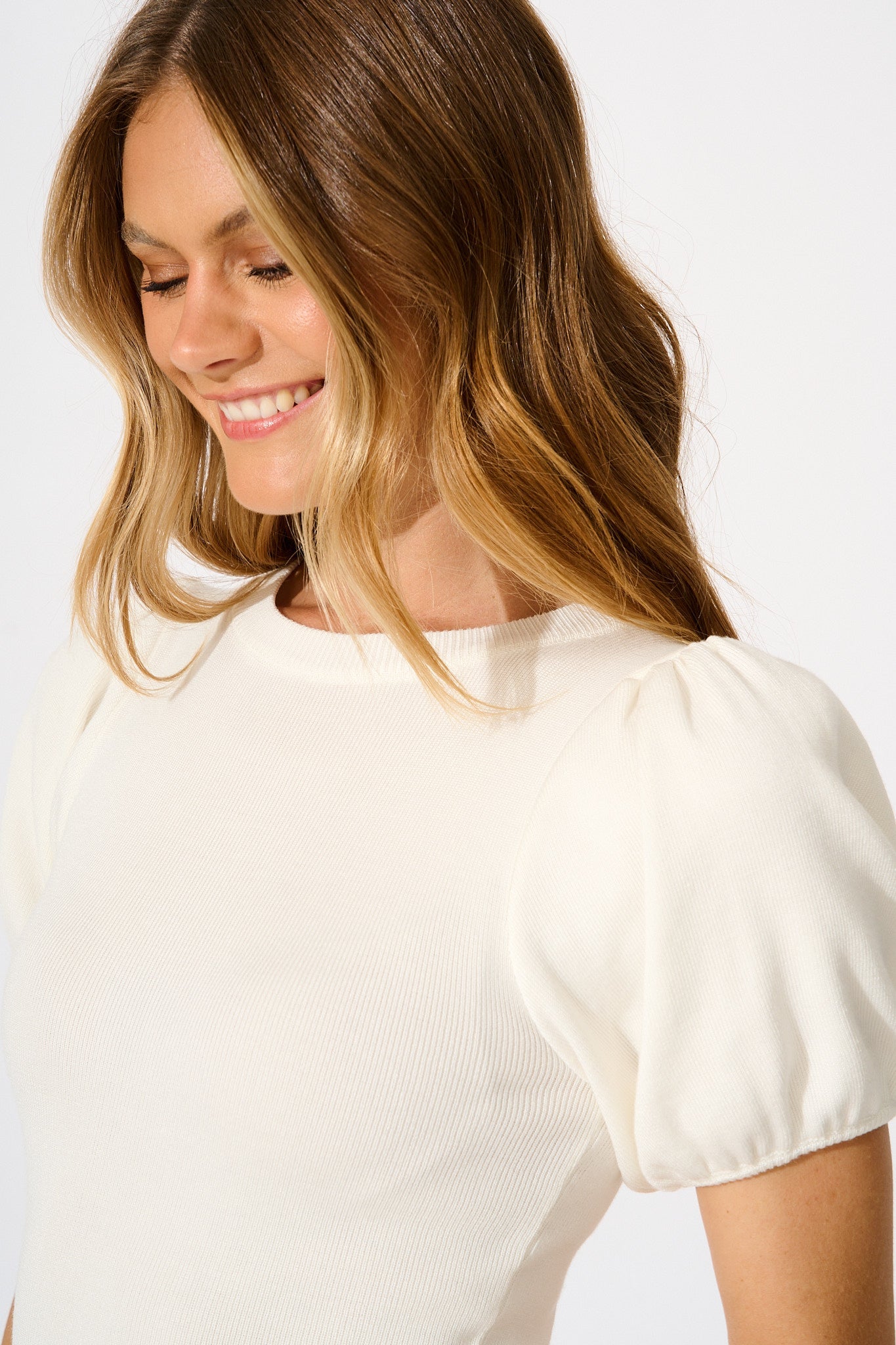 Perfect Harmony Knit Top in White