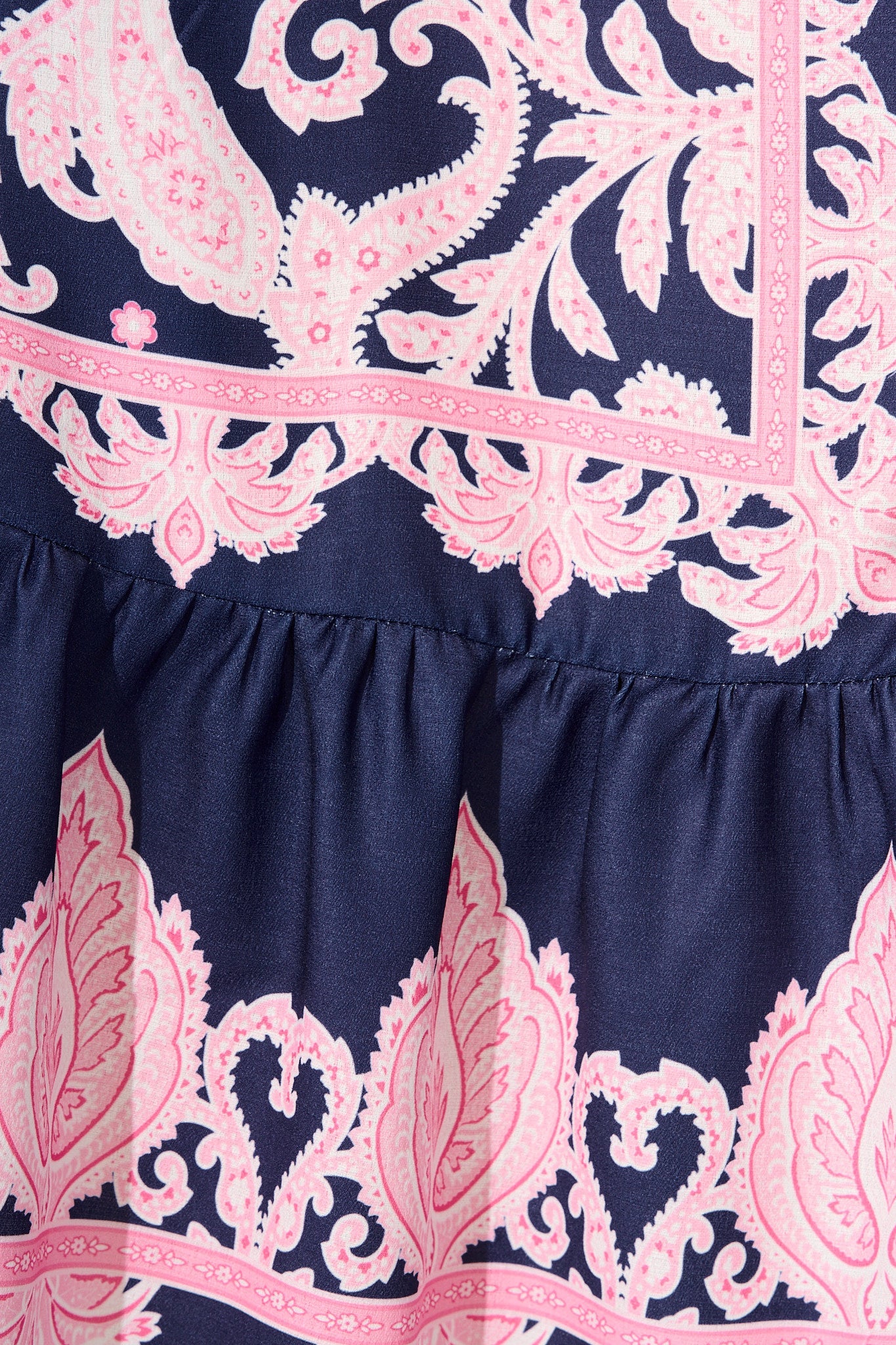 Flirtini Shirt Dress in Navy with Pink Placement Print