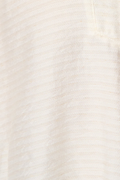 Taleena Top in White Linen Blend