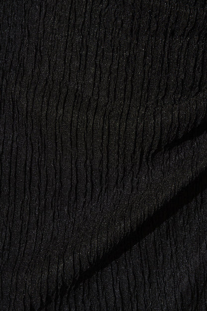 Empress After Dark Maxi Dress in Black Textured Jersey