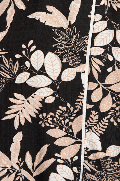 Melrose Shirt Dress in Black Multi