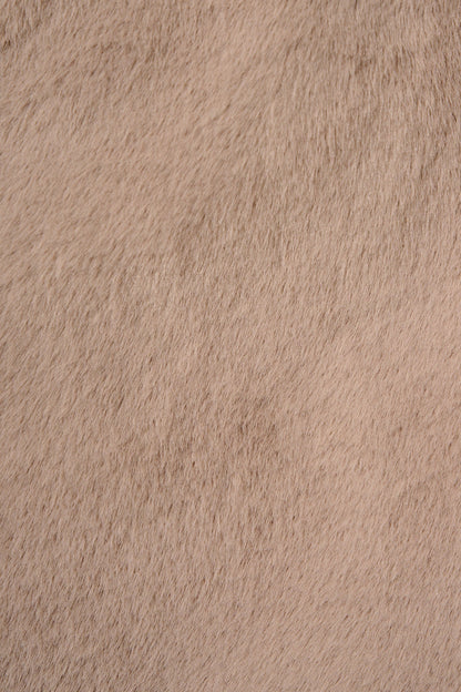 Glacier Faux Fur Coat In Taupe