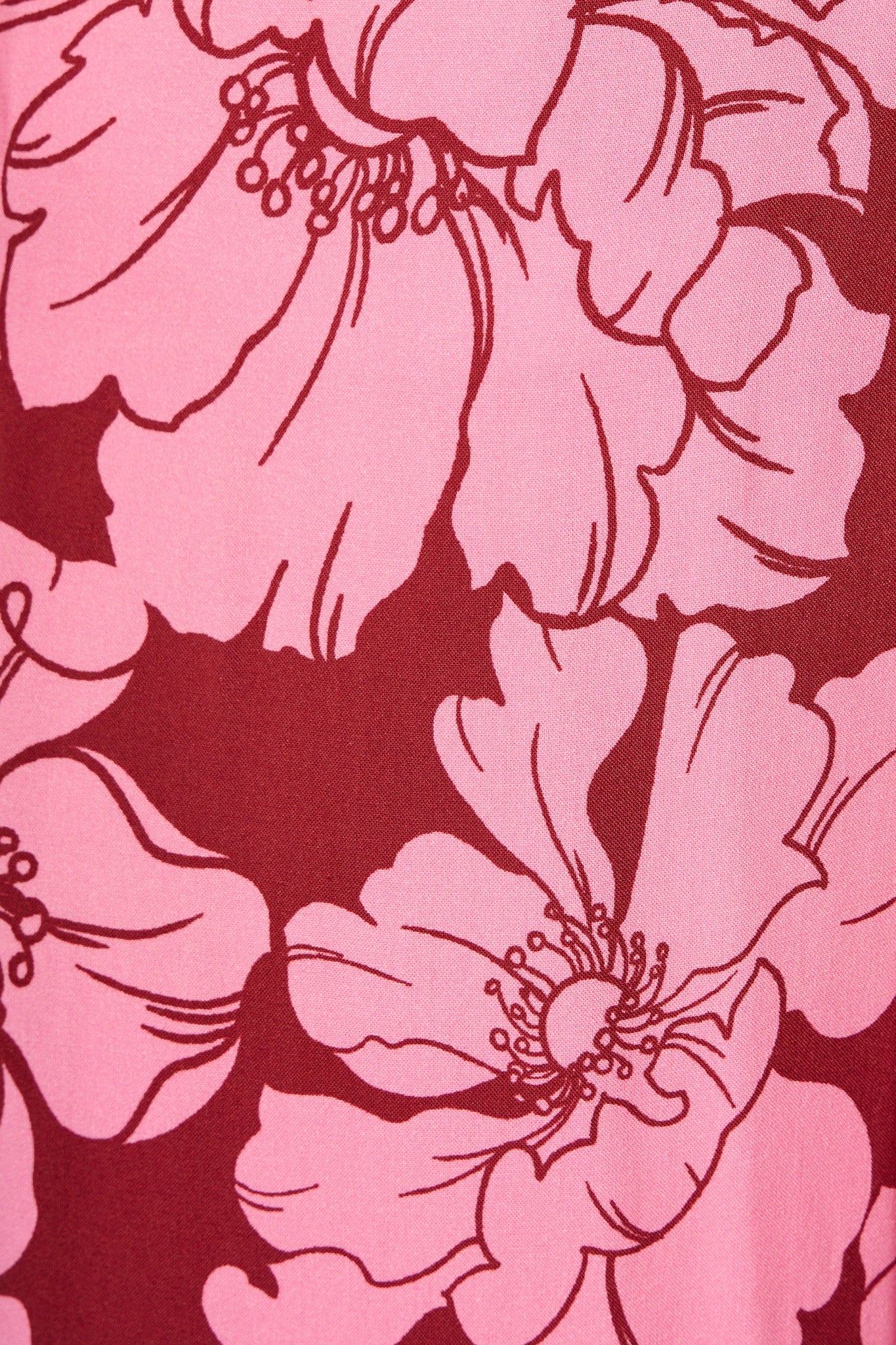 Dreamy Pant in Wine with Pink Floral