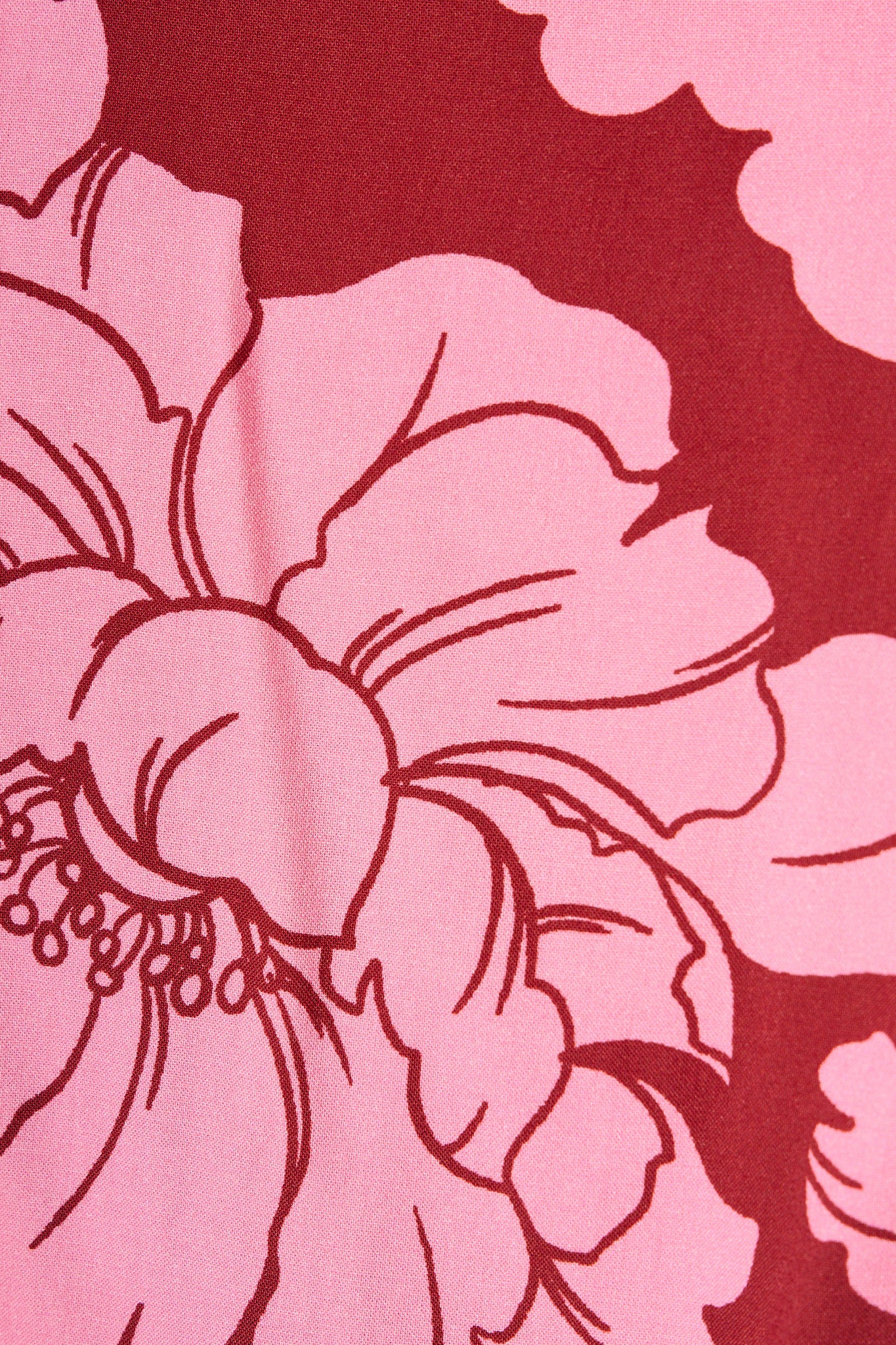 Devotion Top in Wine with Pink Floral