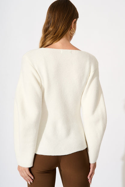 Rosie Knit Cardigan in White