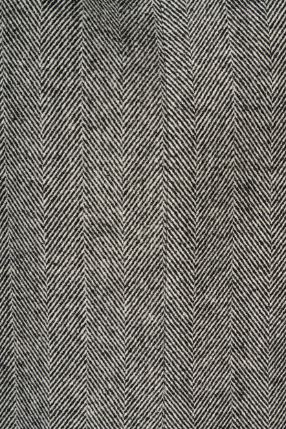 Worth The Wait Coat in Black and White Herringbone