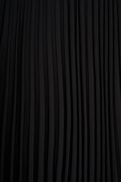 Magnolia Maxi Pleat Skirt in Black Chiffon