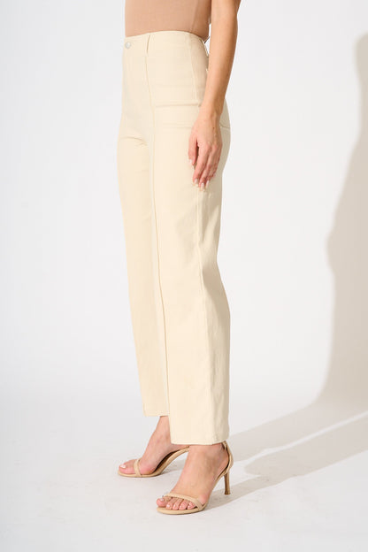 Ezra Jean in Cream Cotton Blend