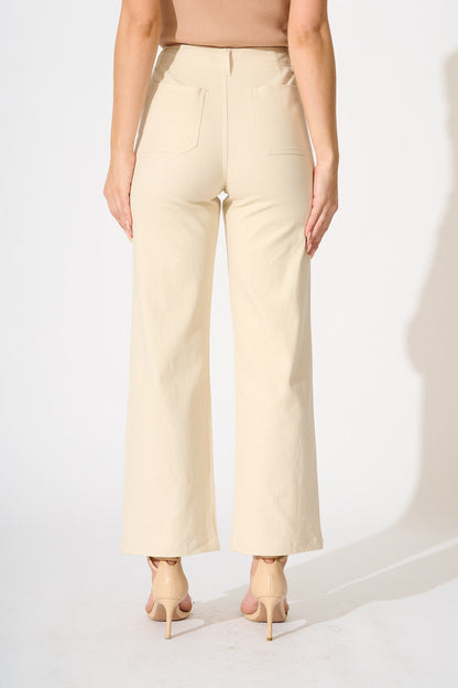 Ezra Jean in Cream Cotton Blend