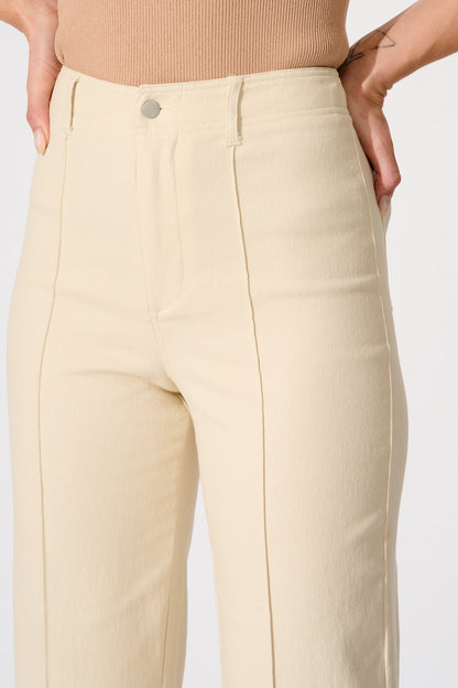 Ezra Jean in Cream Cotton Blend