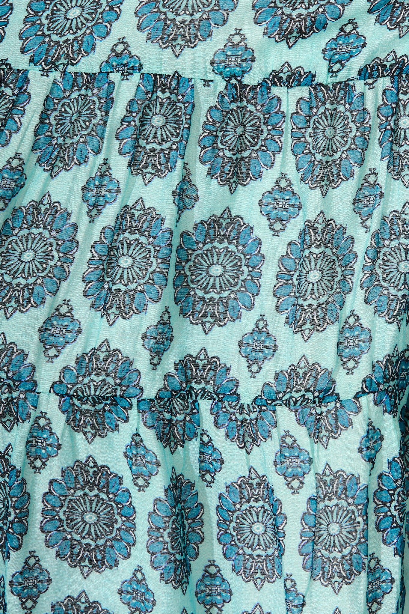 Dorian Dress in Blue Print