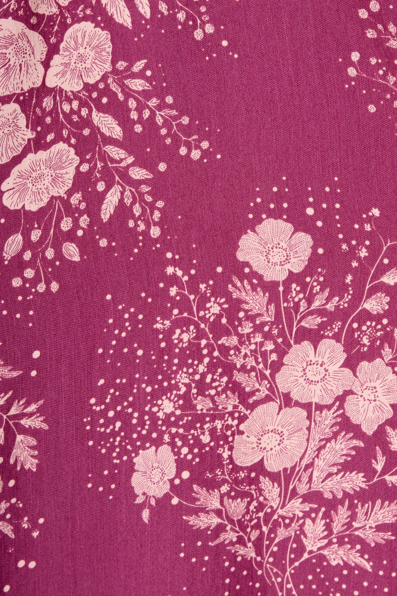 Josephina Midi Shirt Dress in Purple with Pink Floral