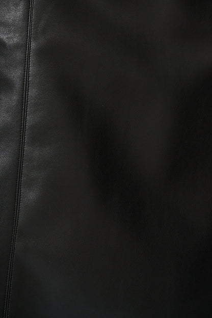 Embrace Midi Skirt in Black Leatherette