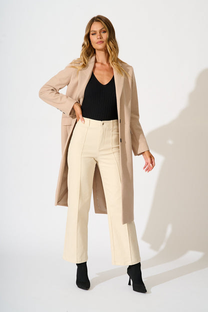 Athena Coat in Light Blush Herringbone