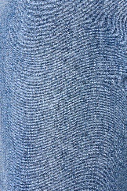 Studio Mid Rise Straight Leg Jean in Blue Denim