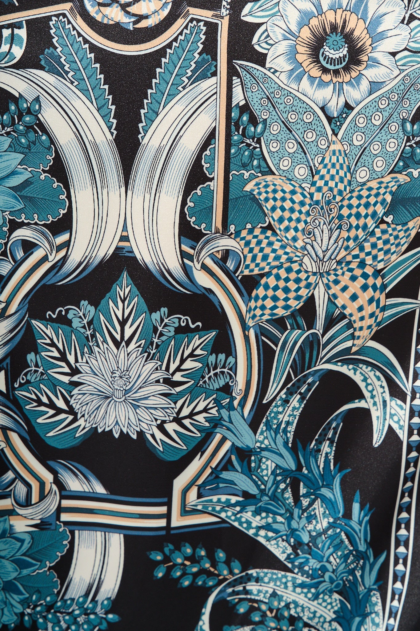 Newman Maxi Shirt Dress in Black and Blue Floral