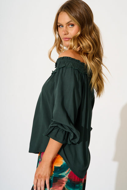 Painted Allure Top in Emerald