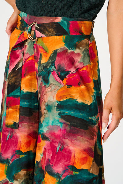 Jewel Mist Pant in Multi Watercolour Print