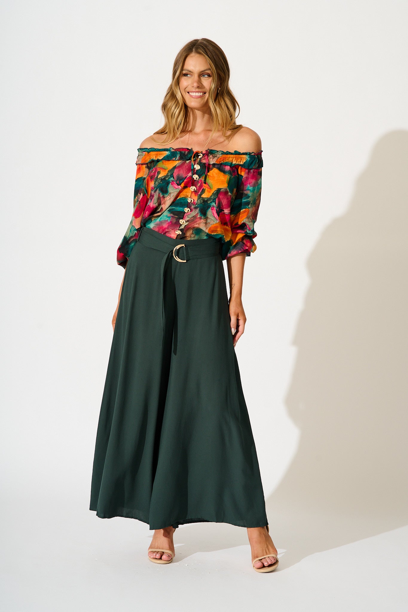 Painted Allure Top in Multi Watercolour Print