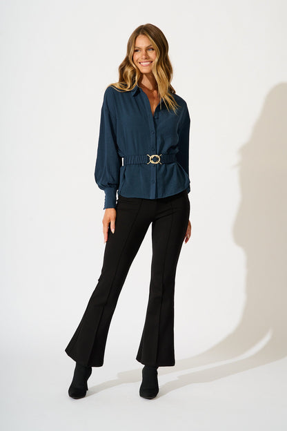 Corporate Chic Shirt in Navy