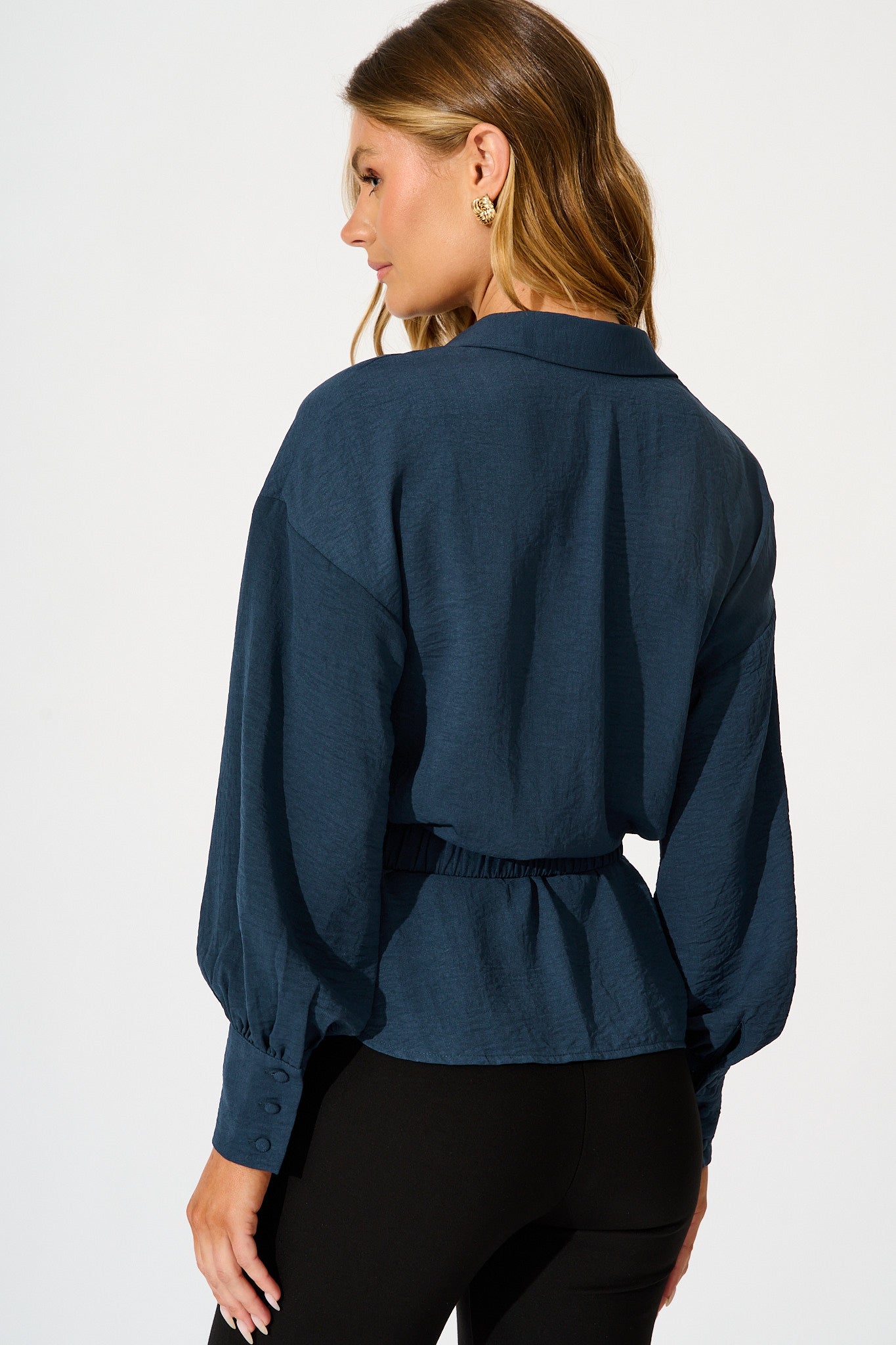 Corporate Chic Shirt in Navy