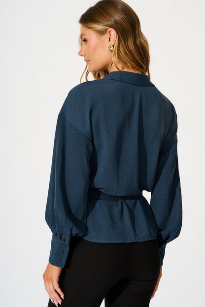 Corporate Chic Shirt in Navy