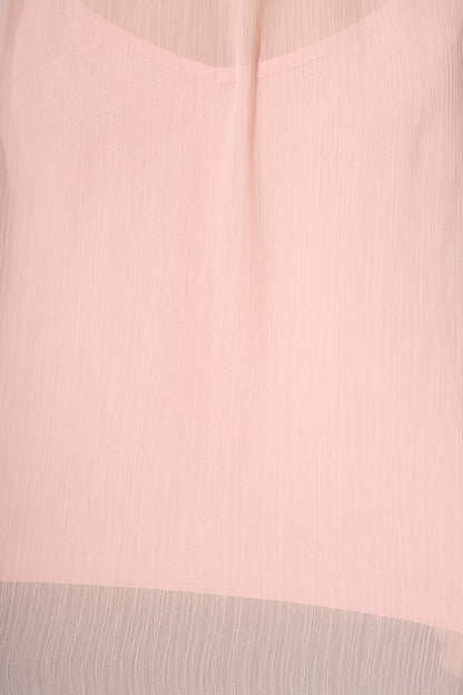 Boardroom Belle Top in Dusty Pink Chiffon