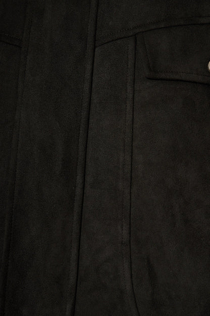 Laney Jacket in Black Suedette