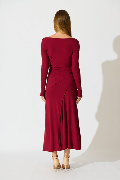 Wild Grace Maxi Dress In Wine