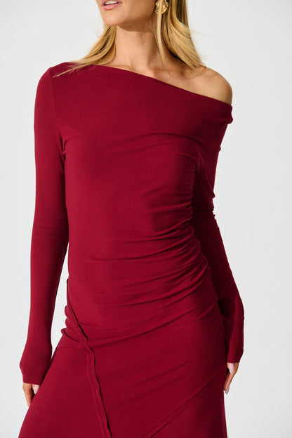 Wild Grace Maxi Dress In Wine