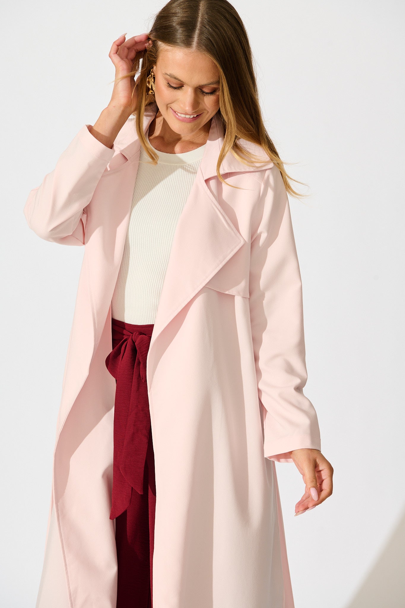 Captivating Trench Coat in Blush