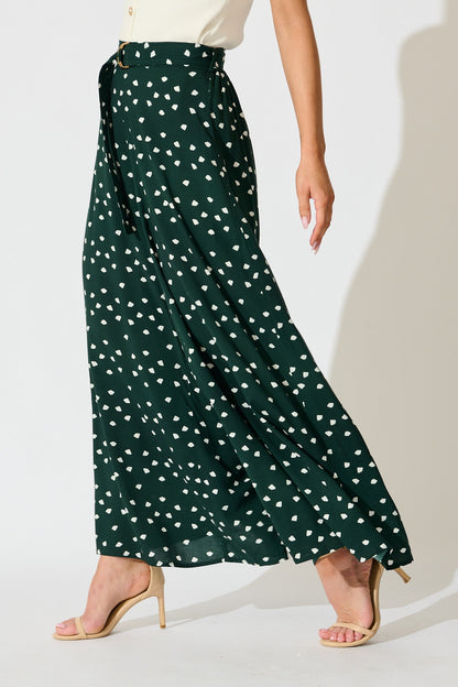 Jewel Mist Pant in Emerald with White Speckle