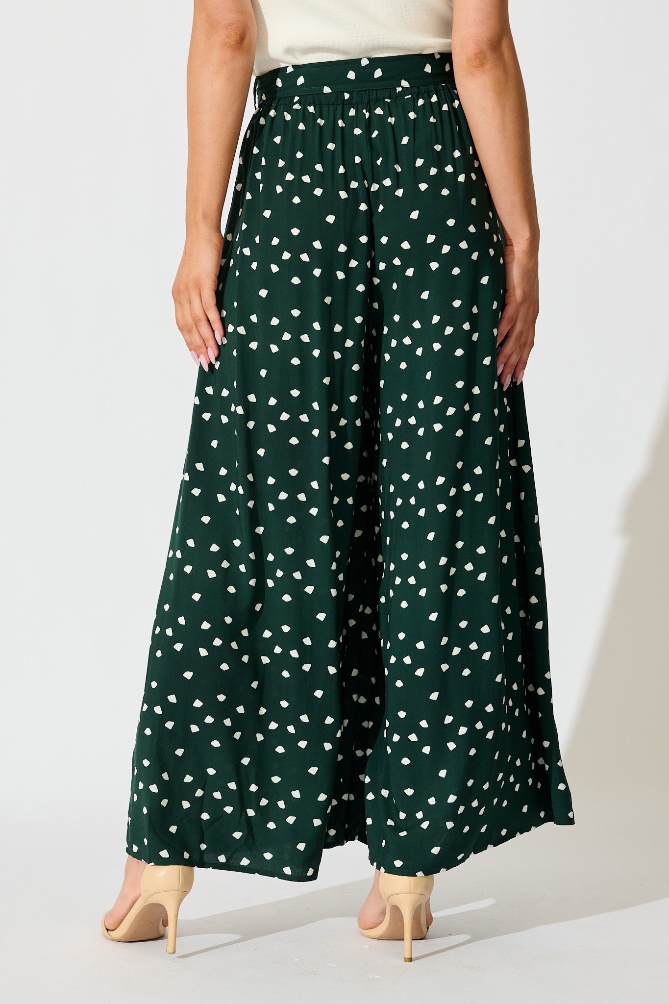 Jewel Mist Pant in Emerald with White Speckle