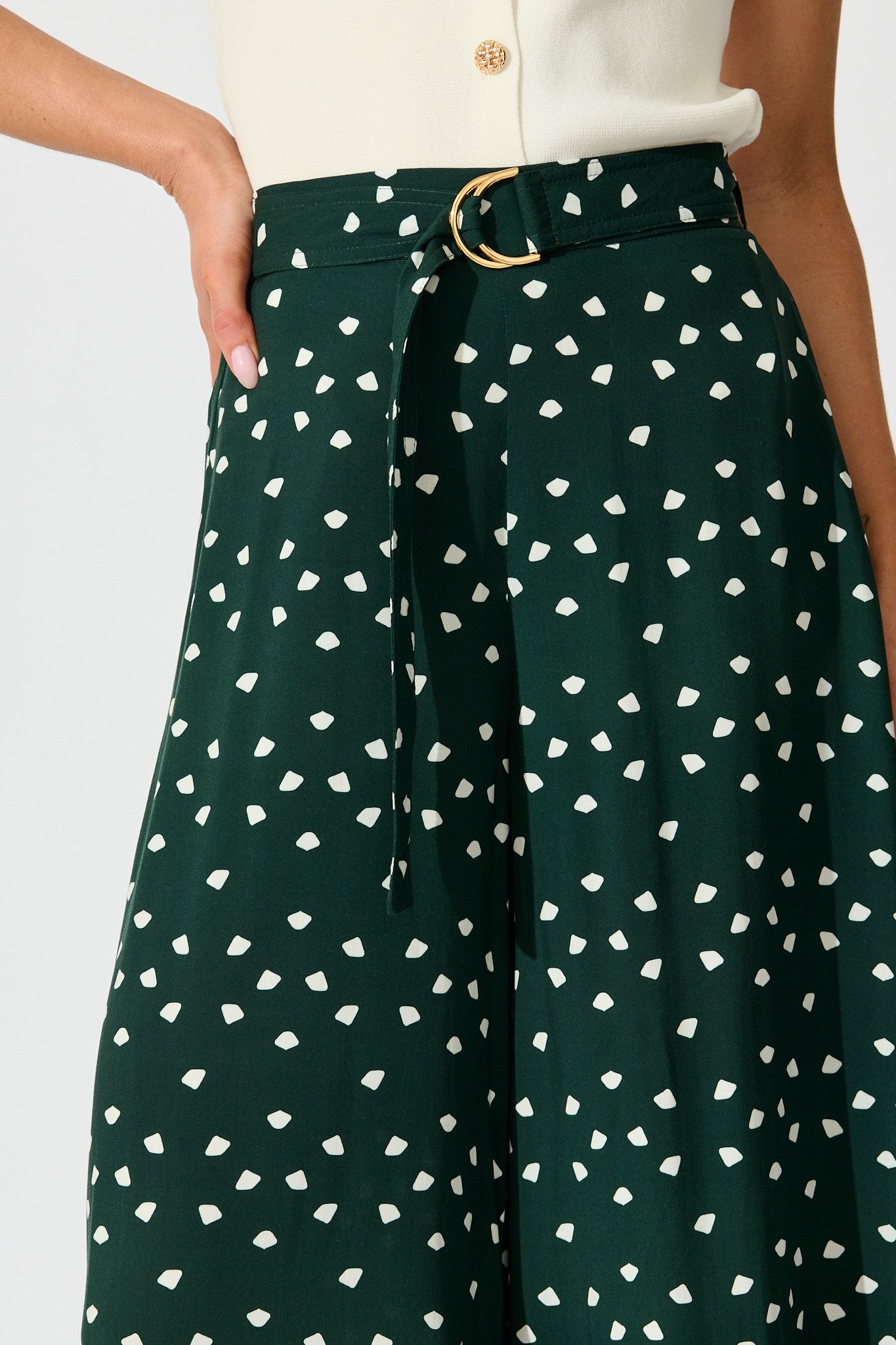 Jewel Mist Pant in Emerald with White Speckle